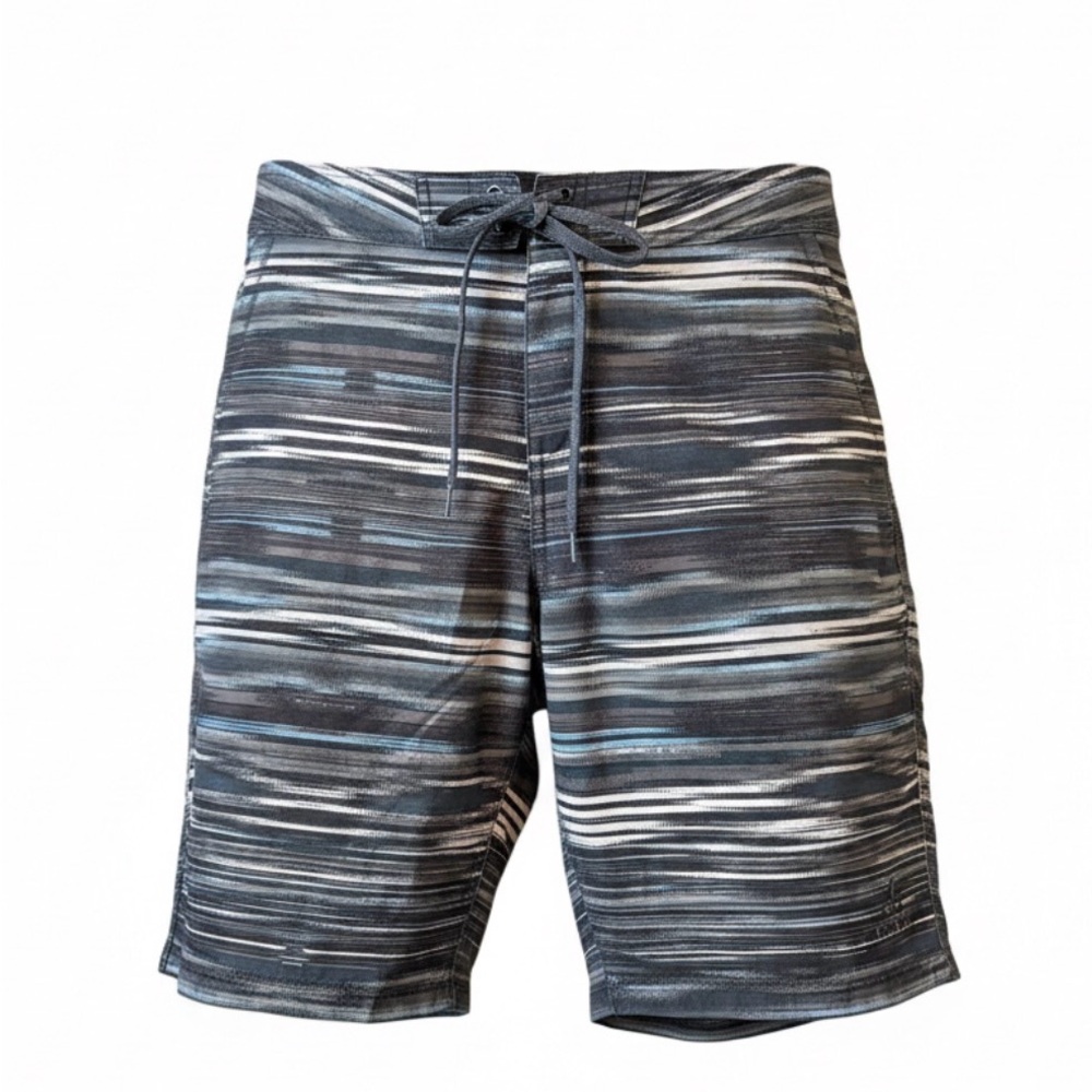Prana Black and Gray Swim Shorts